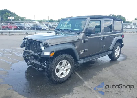 2018 Jeep Wrangler Unlimited Sport S 4X4 из США, поврежденный, VIN 1C4HJXDG9JW250559